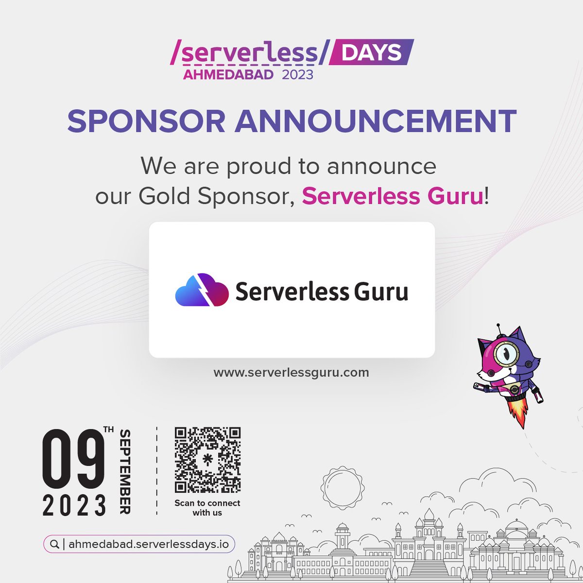 ServerlessAmd's tweet photo. 🥁 Exciting News 🥁   

We are thrilled to announce our Gold Sponsors for this year's Serverless Days Ahmedabad 2023 !

✨@serverlessguru✨

📅 Date: 9th September 📅
🎟️ Grab your Tickets : https://t.co/bMG7B6F1P8

#ServerlessDaysAhmedabad #Serverless #Ahmedabad #ServerlessDays https://t.co/u4Fv6VLKPp