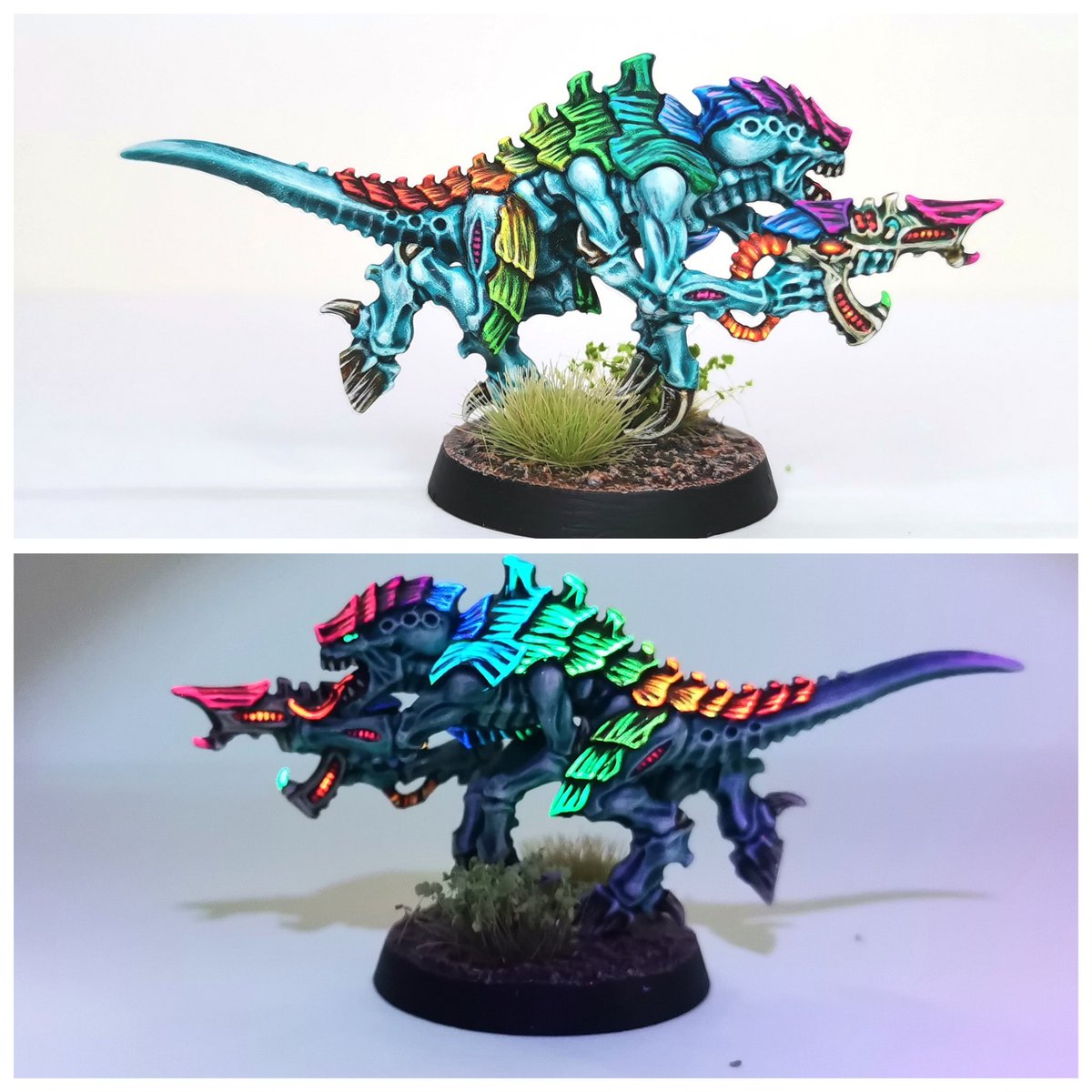 I've spent the day painting a rainbow Tyranid 😀🌈

And to those who think we should leave politics out of this hobby: LGBTQ+ is about human rights, not party politics, and that should always have a place in any hobby ❤️

Video tutorial on YouTube.

#warhammer #Tyranids #lgbtq