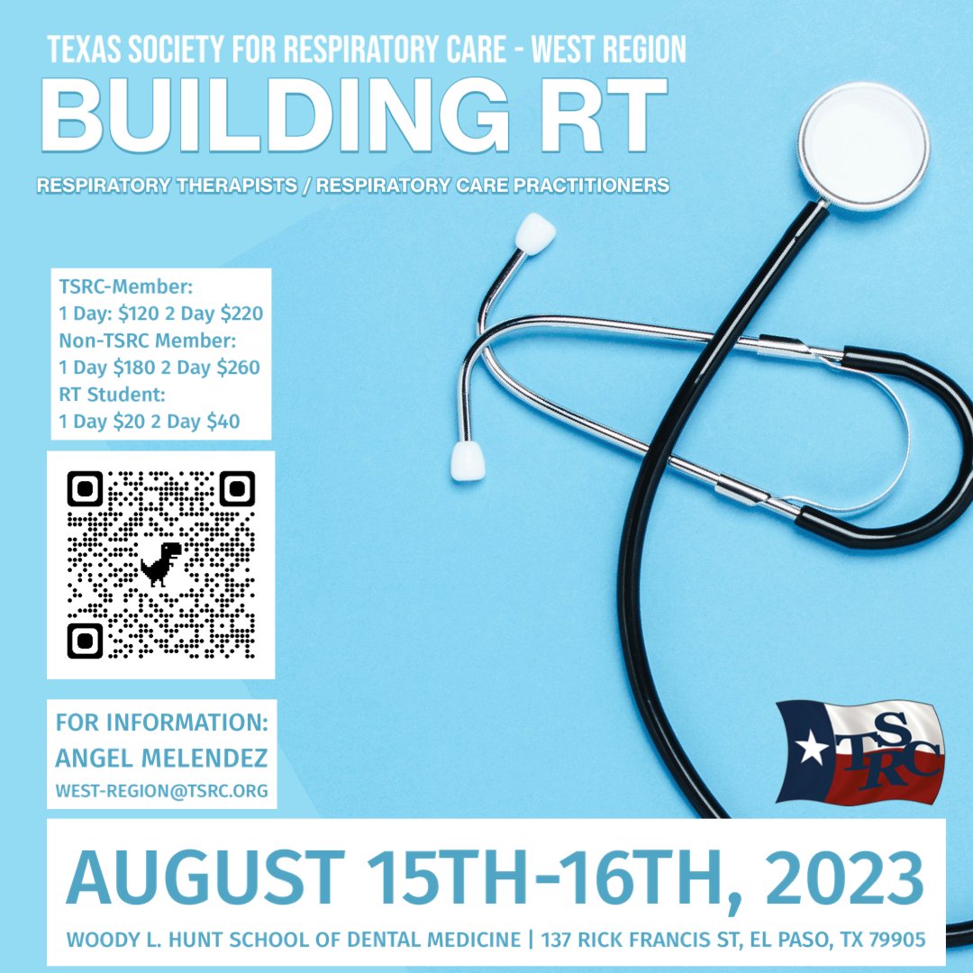 📢 Exciting News! 📢 We are thrilled to announce the FIRST post-covid West Region event focused on Building RTs - a platform dedicated to professional growth, empowering respiratory care therapists, and guiding essential conversations for improvement. go.regform.com/#!/registratio…