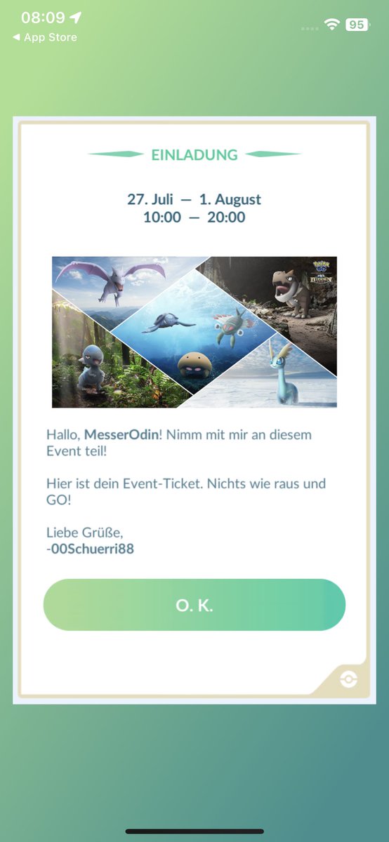 MesserOdin's tweet photo. Thank you so much @SchuerriPoGo ! Got that from your ticket 😍 https://t.co/fCGK0bHg09