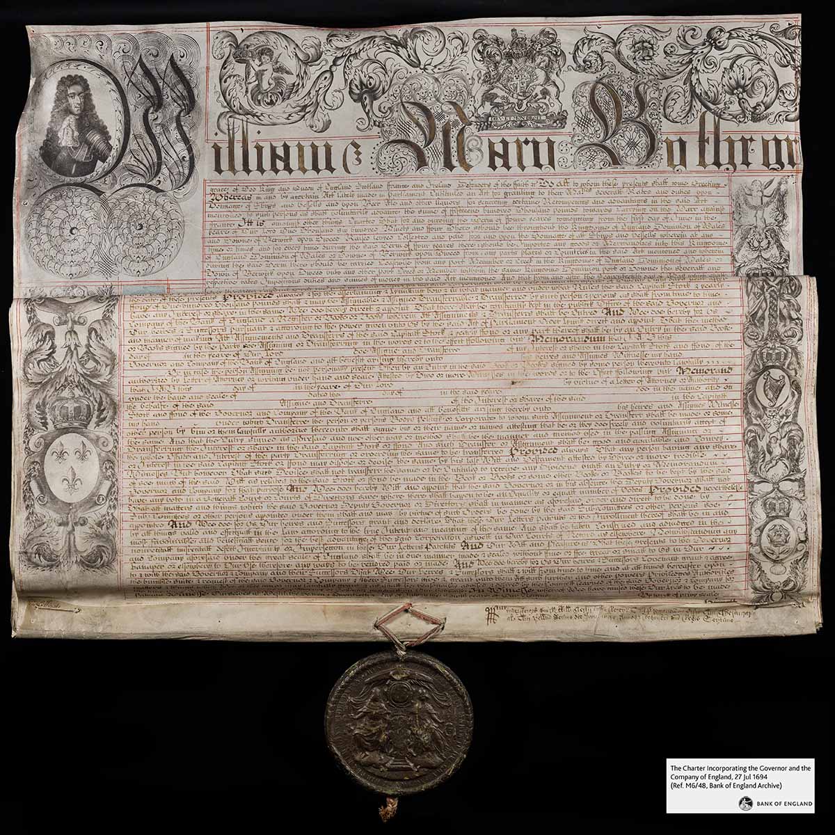 Bank of England Royal Charter passed the Royal Seal on 27 July, 1694.

@bankofengland @boemuseum 

#KeepItOrange #KeepItStuart