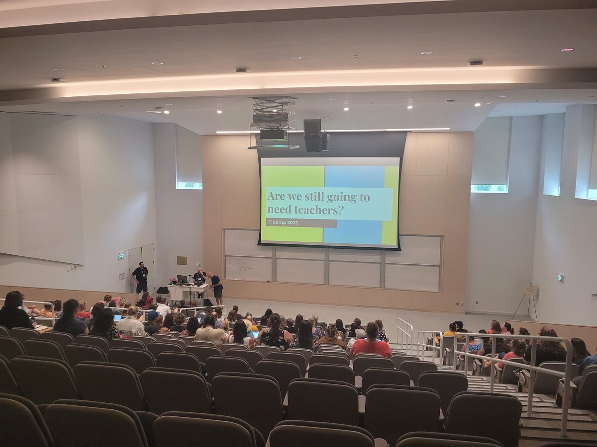 ddgloade39's tweet photo. Thoughts?  Will AI replace us? 
#ITCamp2023 #TEACHers #NovaScotia https://t.co/gGWujJZMu9