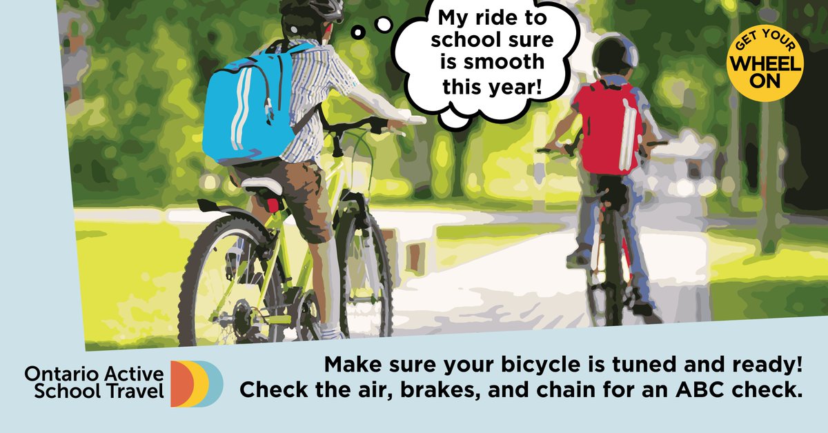 Is your child's bike ready to roll for their #BikeToSchool this fall? 🚲🍂 

Make sure their bicycle (or tricycle!) is safe and ready to ride! ontarioactiveschooltravel.ca/back-to-school/
