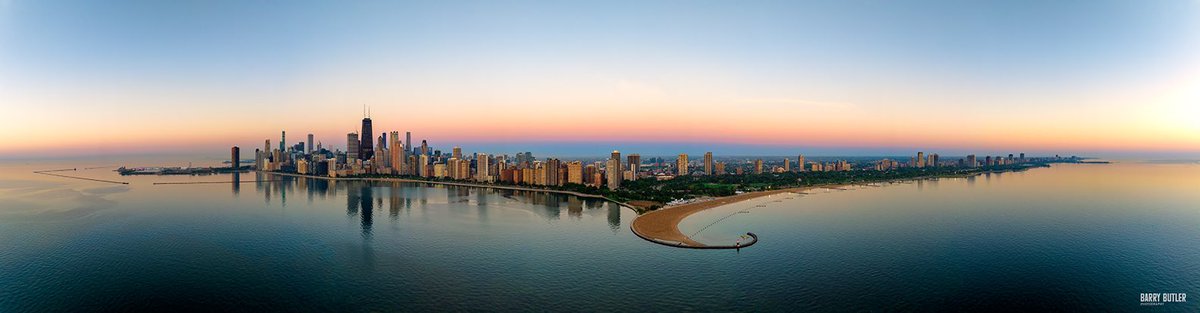 How about for a skyline!   Chicago!
Enjoy the panoramic view from this morning.