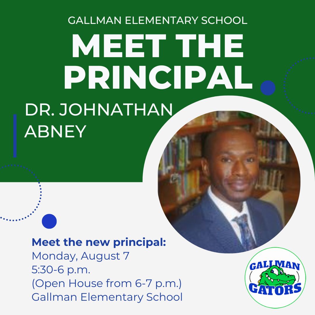 Join us Monday, August 7 at GES to welcome our new principal, Dr. Johnathan Abney. Welcome to Newberry, Dr. Abney!