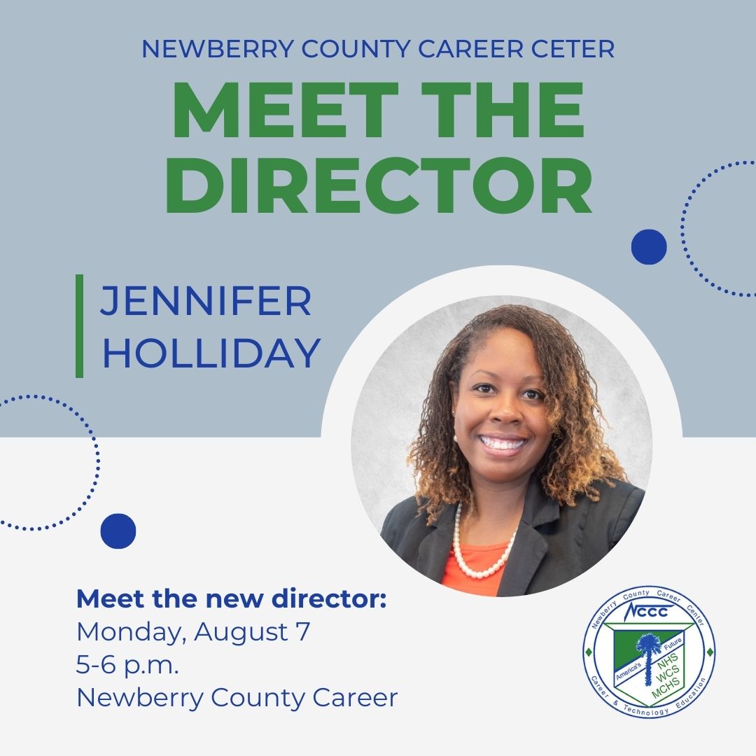 Join us Monday, August 7 at NCCC to welcome our new Director, Jennifer Holliday! Congratulations on your new role at NCCC, Ms. Holliday!