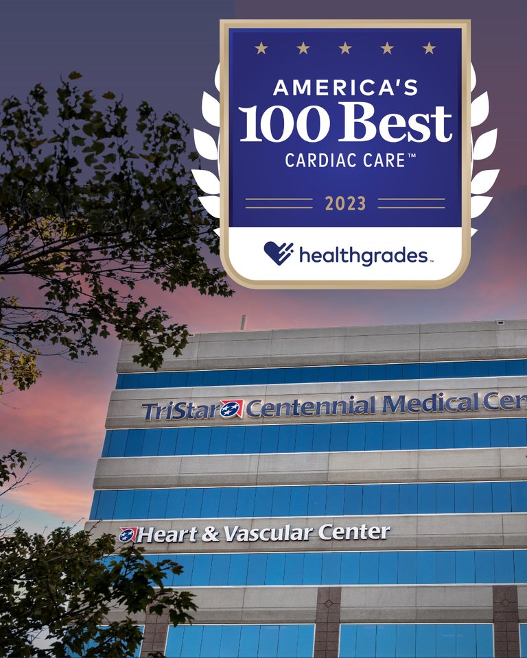 HeartCentennial's tweet photo. Congrats to all cardiac teams who played a part in TCMC receiving a Healthgrades Top 100 Hospital Award for Cardiac Care in 2023 by offering superior outcomes in bypass surgery, interventional procedures, heart attack &amp; heart failure treatments, &amp; valve surgery.  Only one in TN. https://t.co/UTYImI6uUJ