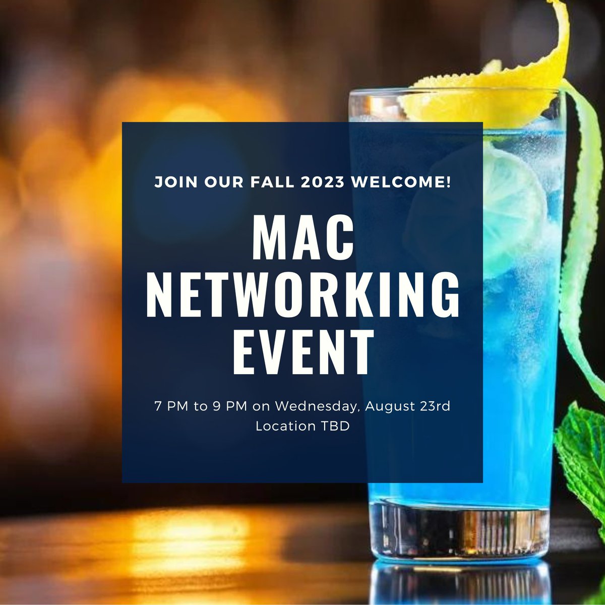 🎉 Join us for the MAC Networking Event #DMCHoyas! 🤝🌟
Enjoy fantastic drink specials 🍹, a vibrant atmosphere and build relationships with fellow #GeorgetownSCS students in the @GeorgetownPRCC @GeorgetownIMC and @GeorgetownJournalism programs!

 #NetworkingOpportunity #HoyaSaxa