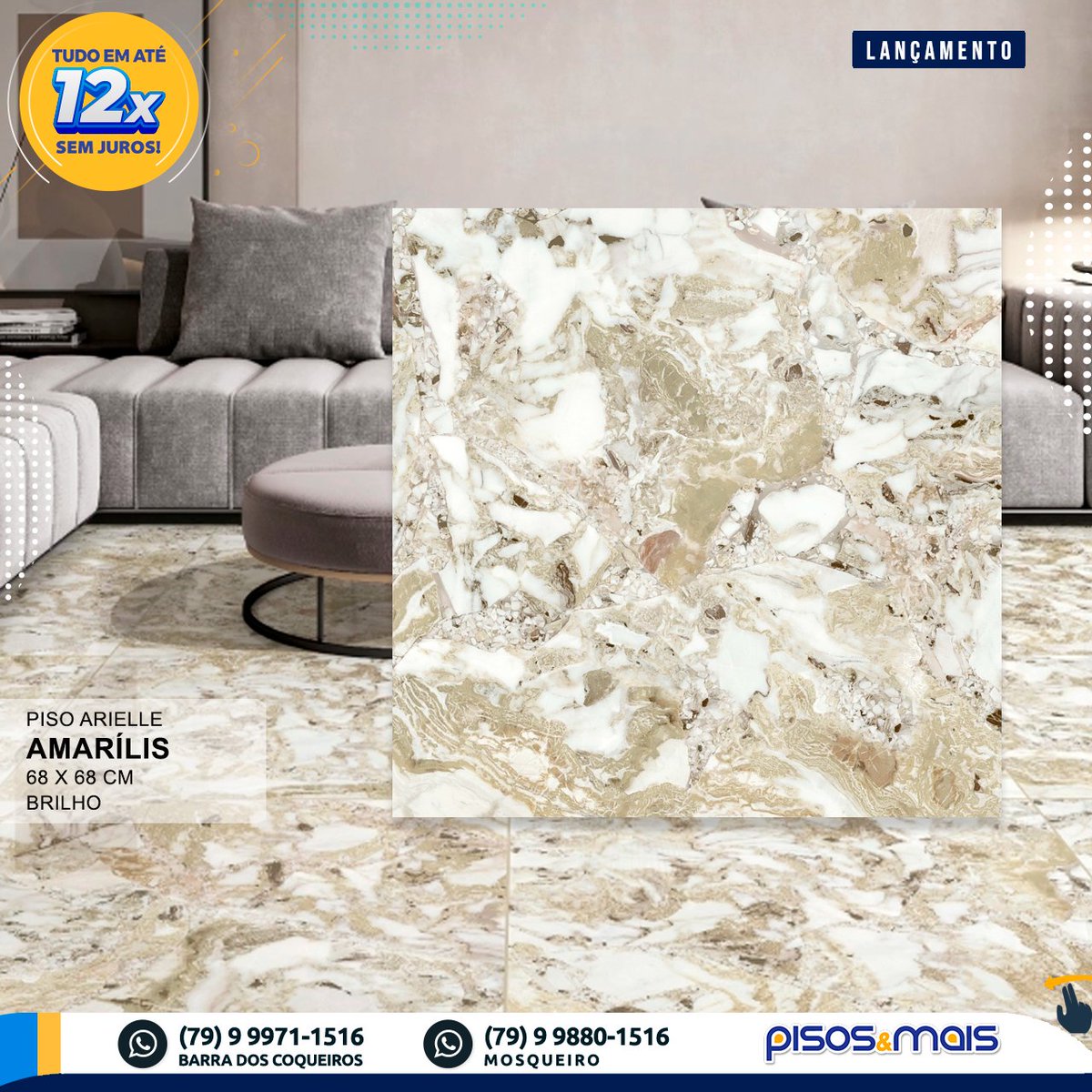 pisosemais's tweet photo. Seja bem-vindo ao mundo do design sofisticado e da elegância incomparável! Apresentamos a você o novo Piso Amarílis da Arielle, uma verdadeira obra-prima que chegou para transformar os ambientes da sua casa. https://t.co/bIMzGdT6RS