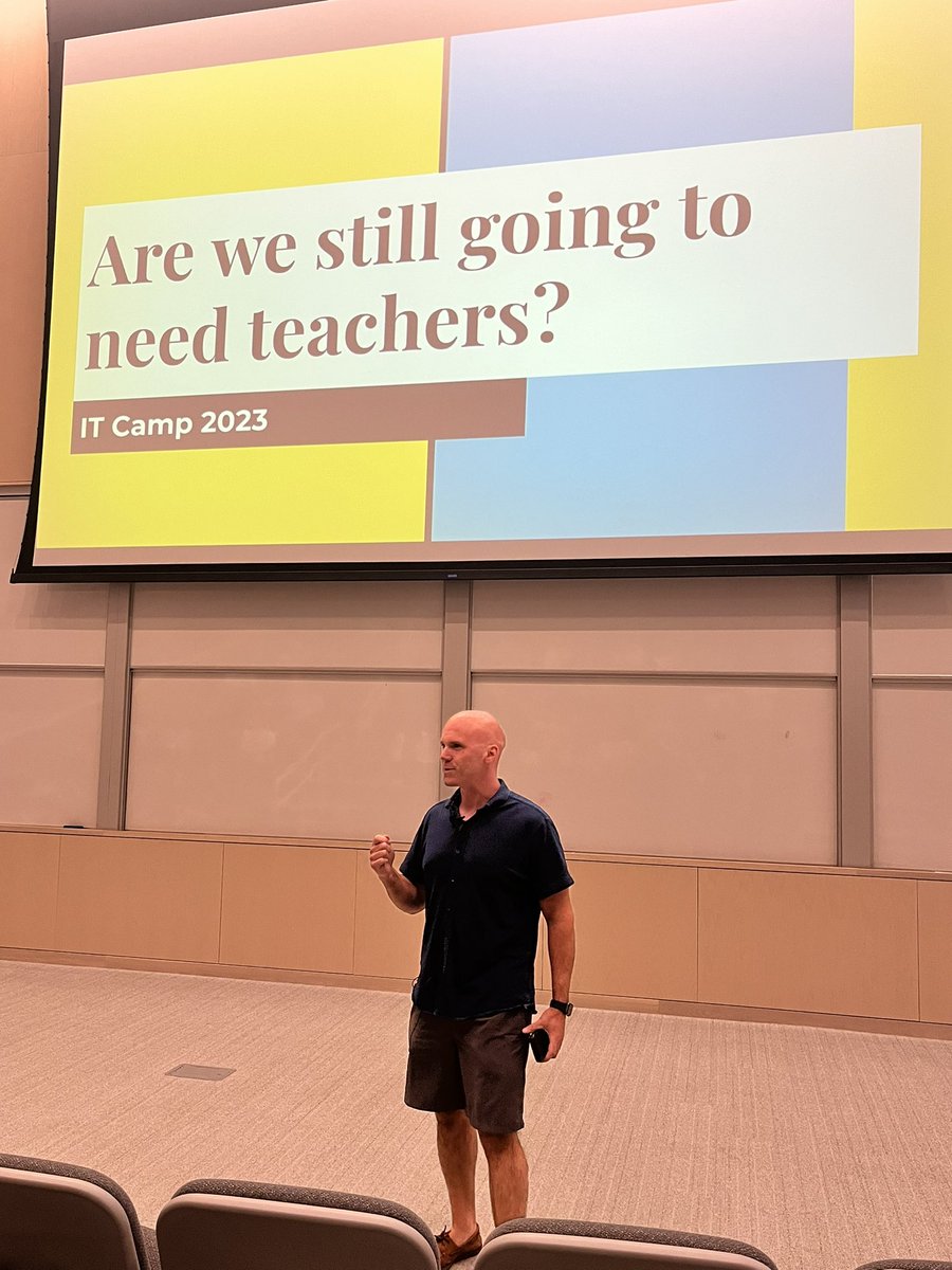 Thanks <a href="/DrBoulter/">ChrisBoulter</a> The best kind of presentation is one that was rewritten during the conference, based on your target audience, UDL at its finest! 😉 #ITcamp2023