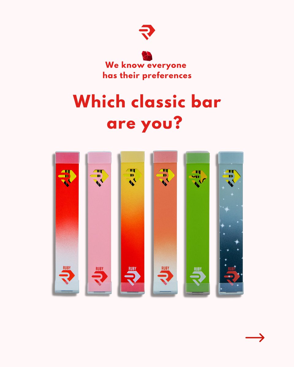 rubywayallday's tweet photo. If your best friend was one of our strain specific 1G Bars, which one would they be? Tag them below & let us know ๐ #rubywayallday https://t.co/l1wvKGvUGi