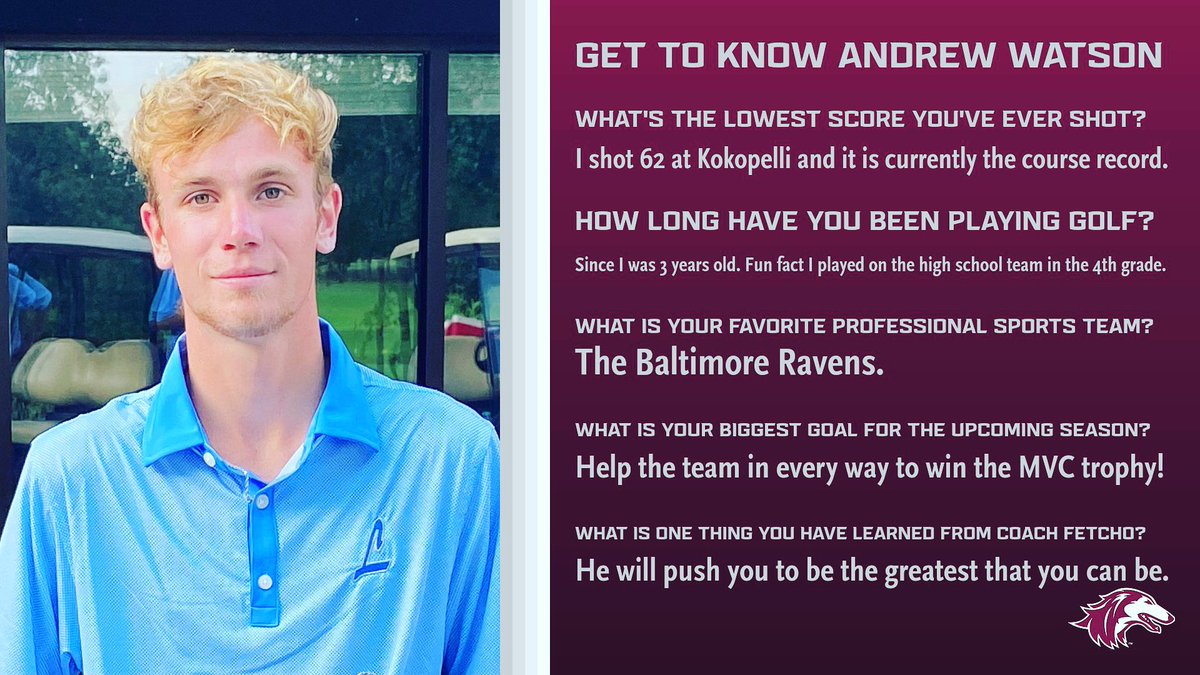 Another Get to Know You!  This time from incoming #Saluki junior transfer, Andrew Watson.  Team will be back on campus soon and can’t wait to get the season started!