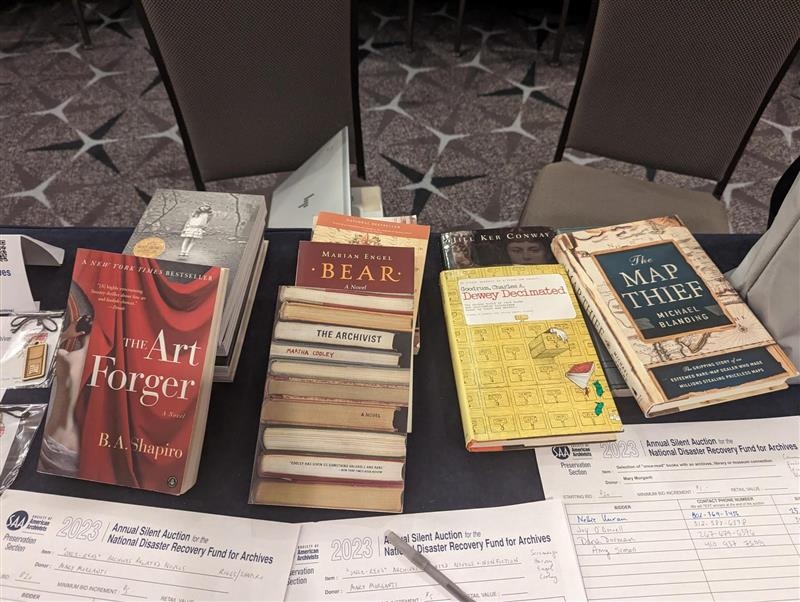 myriad_cxns's tweet image. Stop by the @SAApreservation silent auction!  Myriad&apos;s Executive Director is volunteering at the table.  All proceeds benefit SAA&apos;s disaster fund!