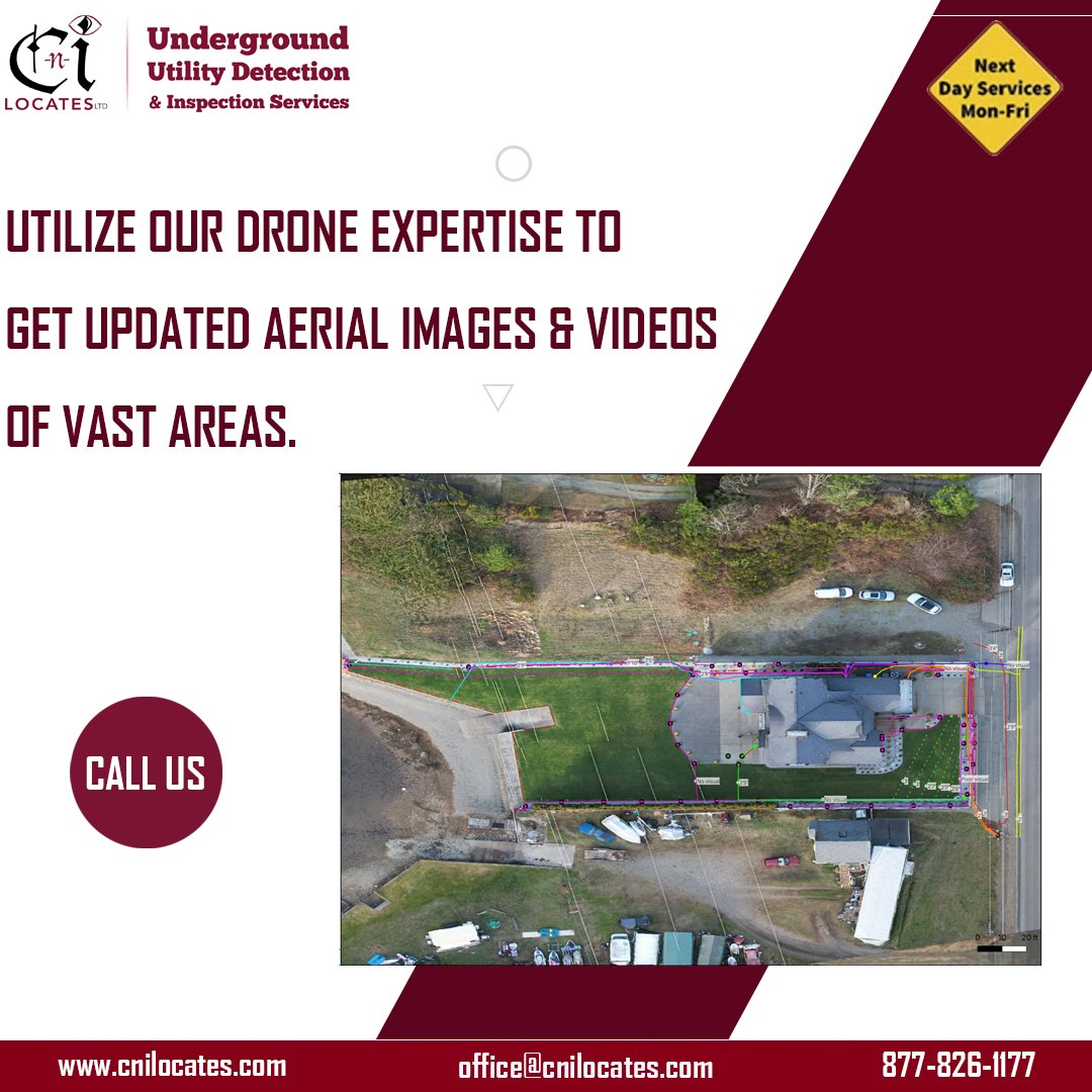 CNILocates's tweet image. Explore the limitless possibilities of drone imagery for research, exploration, and beyond with C-N-I Locates. Visit our website to learn more!
#UnmaskTheUnderground #LocatePipes #UtilityDetection #PreciseLocating #UndergroundMapping #InfrastructureLocating #ProjectExecution