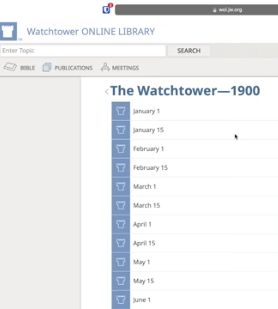 A reminder for JWs:
Your organization does not trust you to have access to all the "spiritual food"  they have produced. 
If Jesus chose Watchtower in 1919, why are you not allowed to examine what was published then?

The fact is, it's all available digitally. Just not to you.