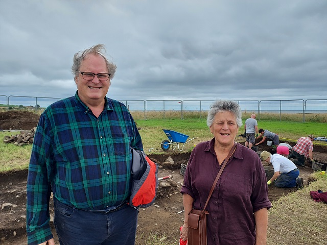 FingalHeritage's tweet photo. A mini Beaubec reunion with the glorious Dr Stouts! Followed closely by Ian Doyle of the Heritage Council and John O'Keeffe of the Discovery Programme with daughter Caoimhe. Stellar goodies brought by all much appreciated. #diggingdrumanagh #heritagecouncil #discoveryprogramme https://t.co/cpoNb8Lpoq