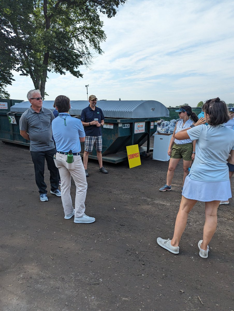 natureworks's tweet photo. We went behind the scenes today with Rico Solutions to see how waste is being collected and sorted at the @3Mopen. We even did a little sorting of our own! Great to see the education happening, @ecoproducts, &amp; @Naturbag at work in the back of house operations. 👍 @PGATOUR https://t.co/ClrZV6TKxQ