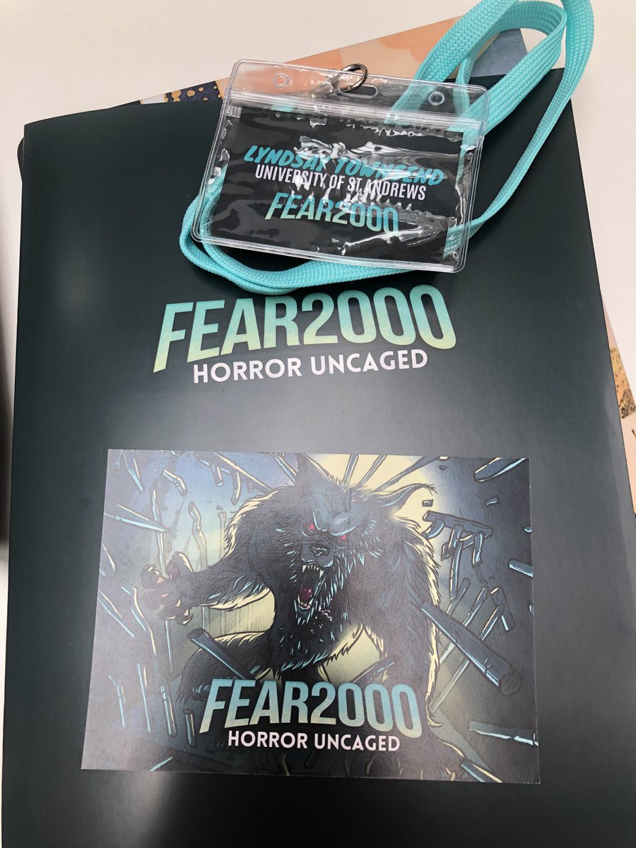 Had an amazing day at @SHUfear2000 🐺 Thanks to my panel of <a href="/EddieFalvey/">Dr Eddie Falvey</a> <a href="/LauMee/">Laura Mee</a> and <a href="/StaceyAbbottRU/">Stacey Abbott</a> for a brilliant discussion of global horror, and I cant wait for the next few days of papers!