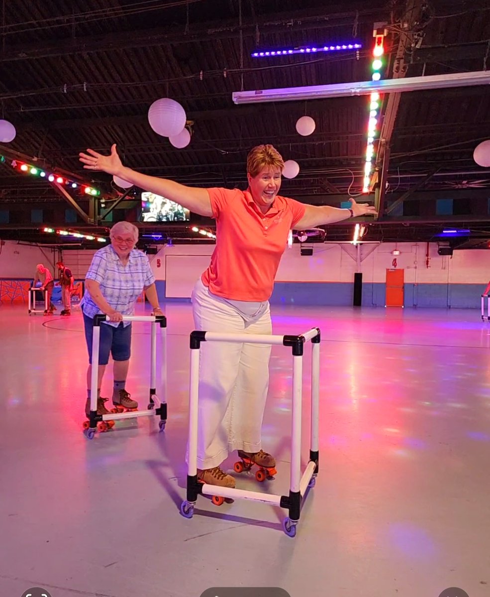 CreasySpringsHC's tweet photo. Legacy was digging it during our 70's theme week.  We had a blast from the past at our roller skating party, and we rolled with it and our BFF's! #TrilogyBFF https://t.co/DLwhFxtsu2