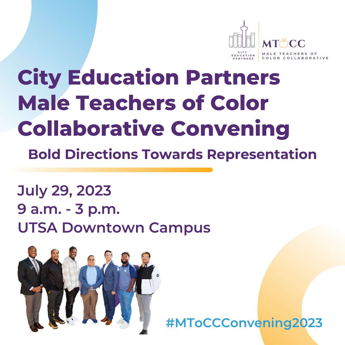 We are looking forward to hosting our inaugural Male Teacher of Color Collaborative Convening this weekend to shine a light on the underrepresentation and positive impact of male teachers of color in local classrooms. #MToCCConvening2023
