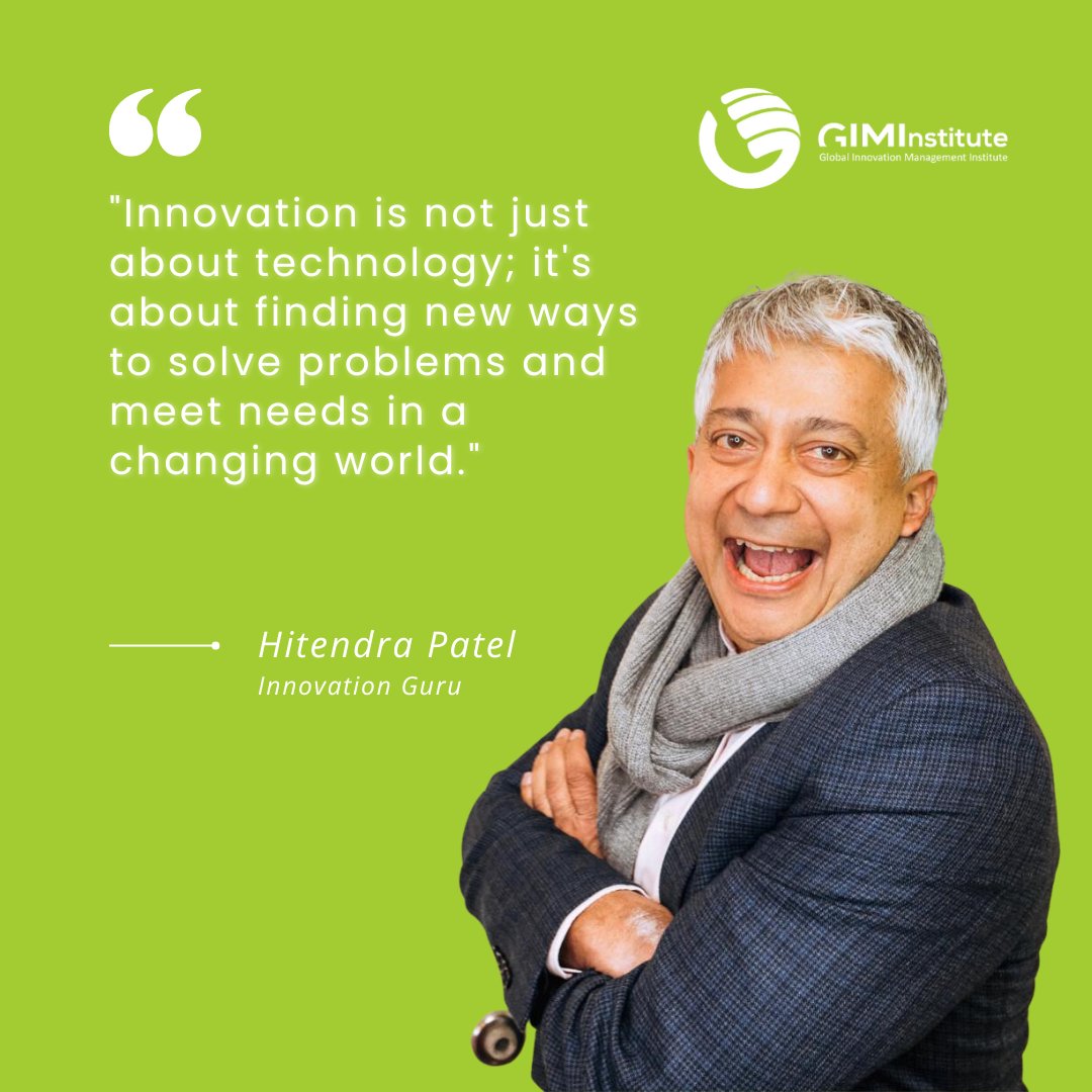 Innovation knows no boundaries! 💪✨ Let these words from Hitendra Patel inspire you to think beyond technology. 

Together, let's explore new horizons and make a positive impact on our ever-changing world. 🌍🌟

 #InnovationPower #BeyondTechnology #ShapingTheFuture