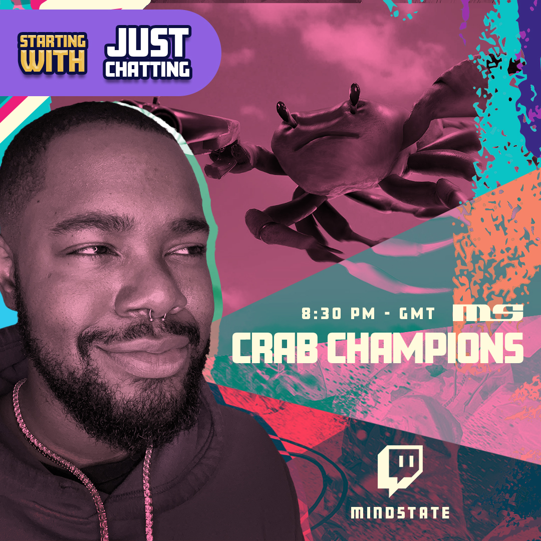 Sorry about the late start people, occasionally life gets in the way! We're gonna be on from 8:30 with Crab Champs again! Are we gonna get the dub? Pray for us haha SEE YOU SOON! twitch.tv/mind5tate