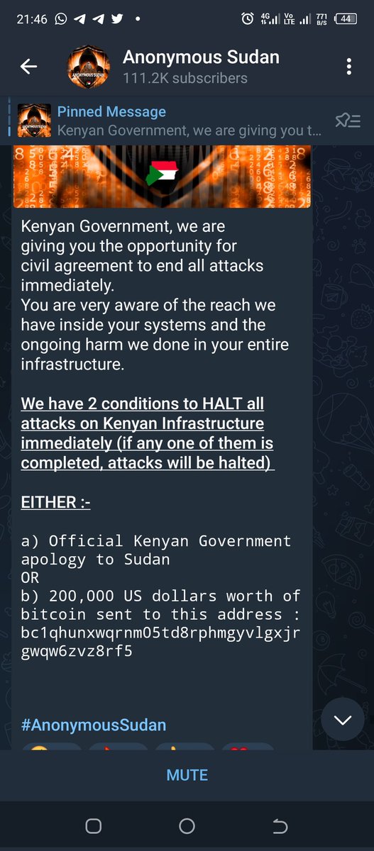 madPoint3r's tweet photo. DDOS is just baby's first hack technique!
Laughable how it's effective on government sites!
#Hacked #AnonymousSudan #Mpesa #Ecitizen https://t.co/wplZxFu0kc