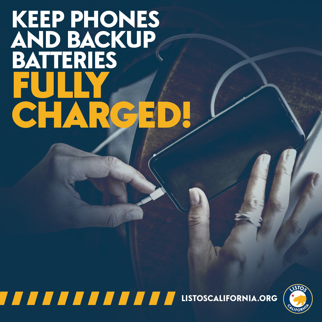 KernRCtweets's tweet photo. Plan an #alternativepowersupply.

Before or during #wildfires, power may be shut off.

Plan for batteries and other alternative power sources to meet your needs when the power goes out, such as a portable charger or power bank.

Visit https://t.co/dCbwYbVF7i

#ListosCalifornia https://t.co/6uKP5FjEhH
