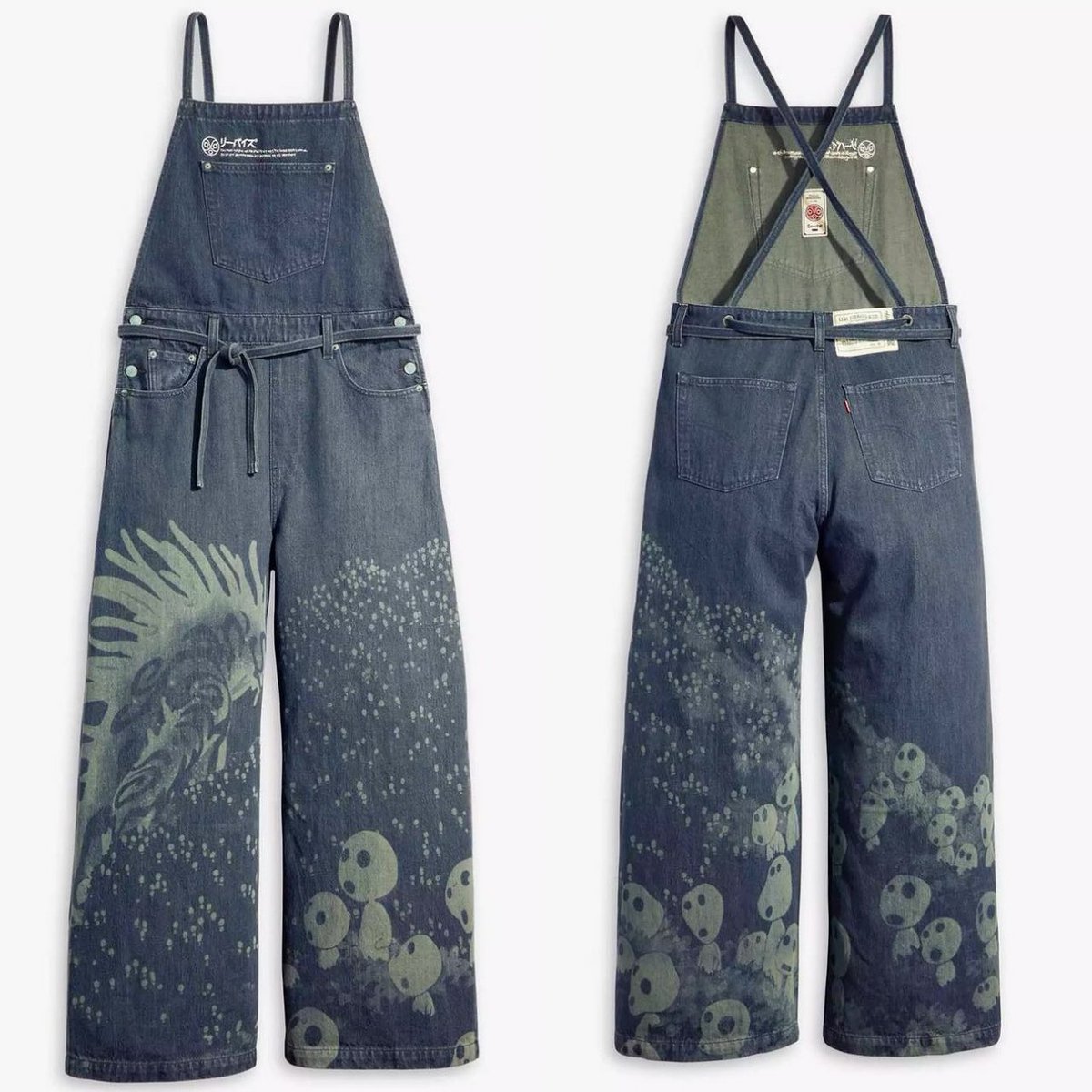 StreetFashion01's tweet image. A Closer Look at the Levi’s x Studio Ghibli “Princess Mononoke” Collection!🖤