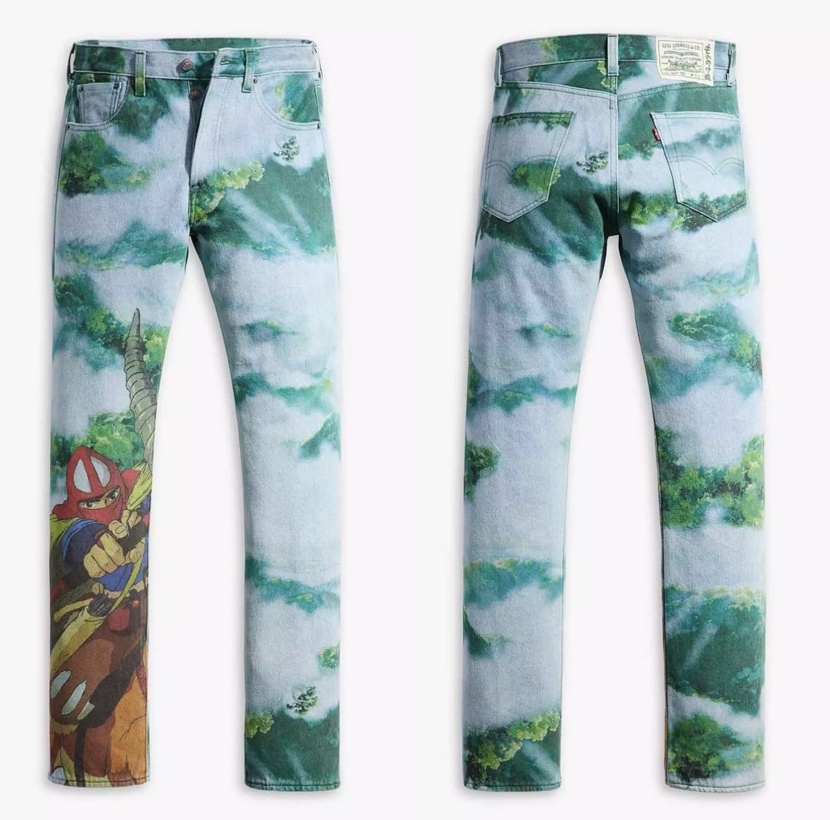 StreetFashion01's tweet image. A Closer Look at the Levi’s x Studio Ghibli “Princess Mononoke” Collection!🖤