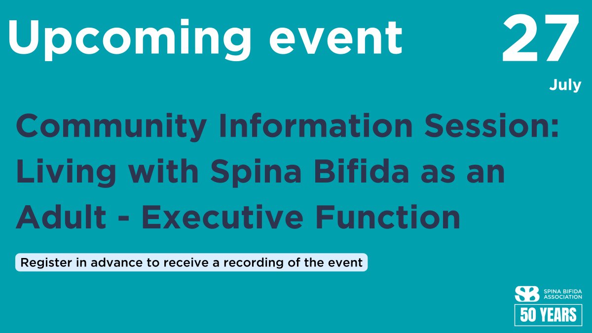 SpinaBifidaAssn's tweet image. Today at 7PM ET, Dr. Lisa D. Stanford will discuss #ExecutiveFunction and what it means for adults with #SpinaBifida Register today to attend live (virtually) or receive a recording of the session. bit.ly/3OtkKzD
RT to spread the word