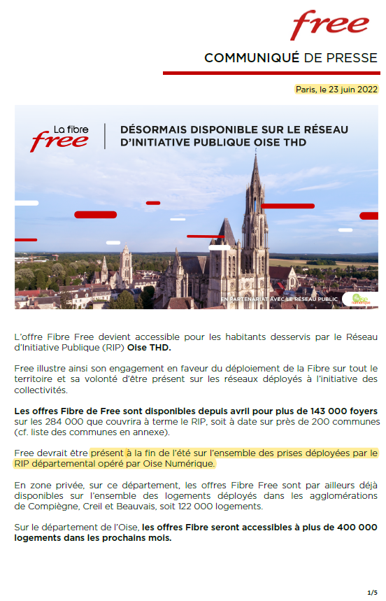 OCO27's tweet photo. . @Xavier75 : Voilà, c'est fini... 
La raison ? Il y a comme un "léger" retard de @free dans l'ouverture des petites communes du RIP de l'Oise (#oisethd), non ?  
"à la fin de l'été" qu'il disait ;-)  @Freebox https://t.co/s4Y7LHroP5