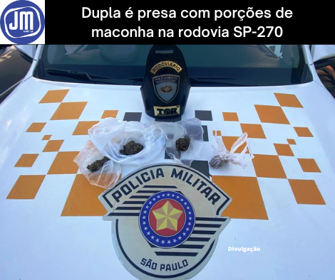 🚔 Policiais rodoviários surpreenderam dupla com quatro porções de maconha
mla.bs/d0749071

🤳Siga o JM no Instagram
@jornaldamanhamariliasp
.
.
.
.
#casodepolicia #jmmarilia #policiademarilia #pmsp #segurancapublica #justica #policianarua