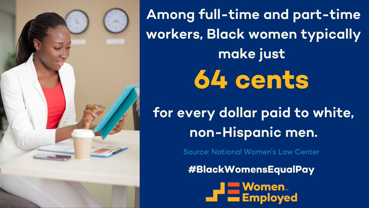 #BlackWomenCantWait: True pay equity requires a multifaceted strategy to address the gendered & racialized injustices facing Black women. The first step is to pass the #PaycheckFairnessAct for #BlackWomesEqualPayDay!