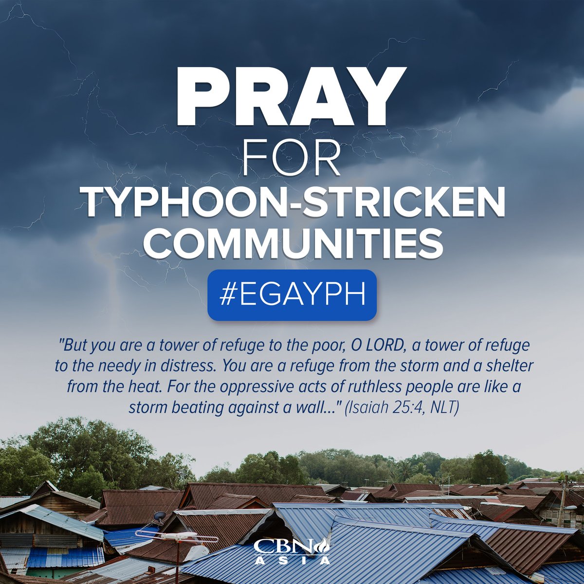 CBNAsia's tweet photo. Father God, we humble ourselves before You and cry out for our nation. Have mercy on us, especially on those communities that have suffered great loss and damage due to Typhoon Egay. Embrace everyone with Your grace, comfort, and peace. #PrayForPH #EgayPH #TyphoonDoksuri https://t.co/7qr9iKlDvj