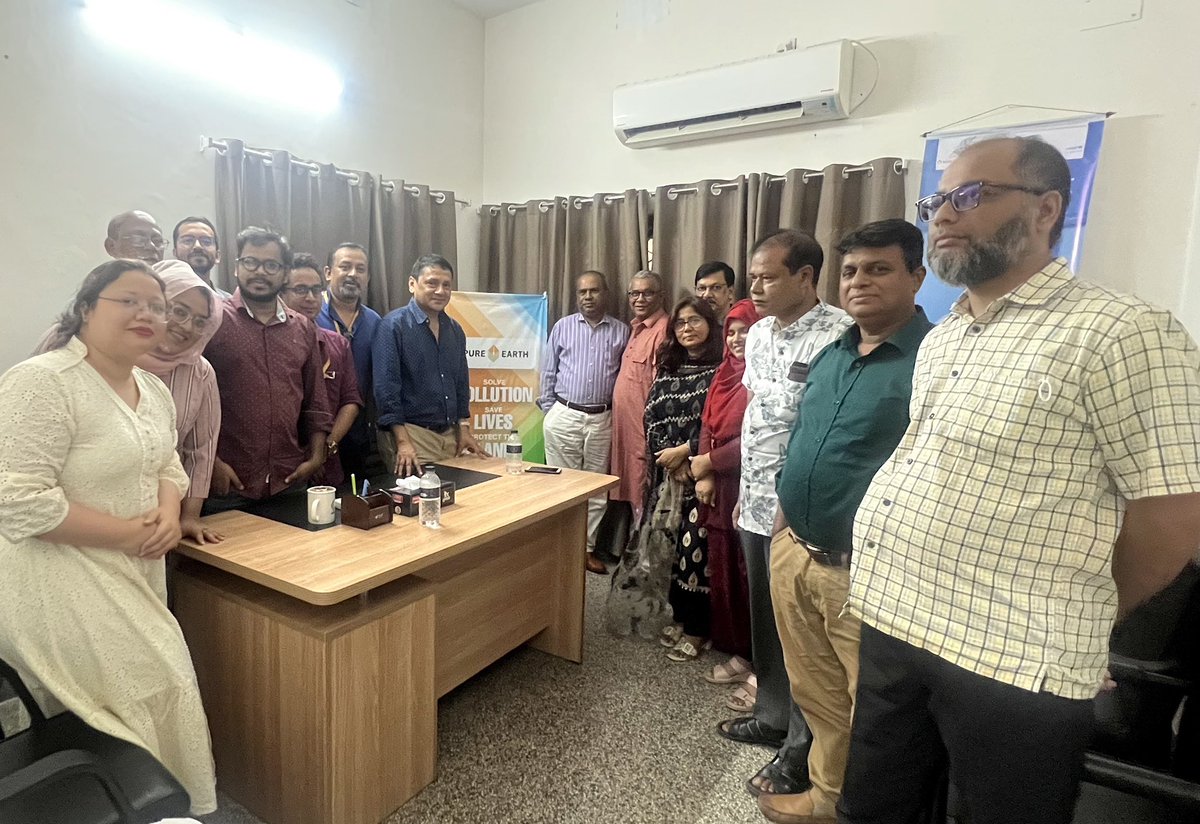 Today, Pure Earth Bangladesh office was vibrant with the presence of the rep. from different partner organizations: @esdobd, @icddr_b, @UNICEFBD, and @DhkUni. 

They all joined for a lunch & discussion program. 

Pure Earth, together with it’s partners, working on research,