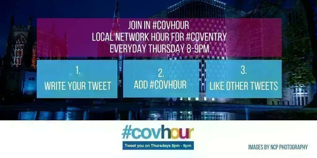 Remember folks you must use the Hashtag #covhour so your tweets are seen by all 

#Coventry #ThisisCoventry