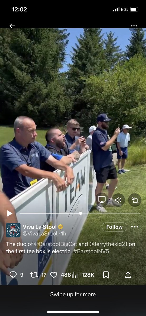 dodgercurtin6's tweet photo. @VivaLaStool @BarstoolBigCat @Jerrythekid21 @NV5Invite @KornFerryTour Was the ball supposed to get in the same hole Jerry was standing in? https://t.co/3oDSk2baCo