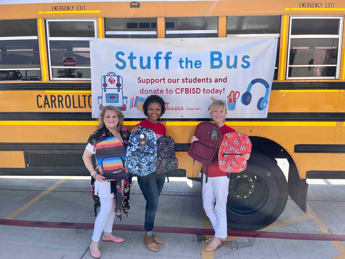 p (@pamapenacfb) on Twitter photo Thanks to our community partner <a href="/chickfila/">Chick-fil-A, Inc.</a> at Trinity Mills for todays Stuff the Bus school supply event <a href="/CFBISD/">Carrollton-Farmers Branch ISD</a> #CFBPROUD Thanks to our community partner <a href="/chickfila/">Chick-fil-A, Inc.</a> at Trinity Mills for todays Stuff the Bus school supply event <a href="/CFBISD/">Carrollton-Farmers Branch ISD</a> #CFBPROUD