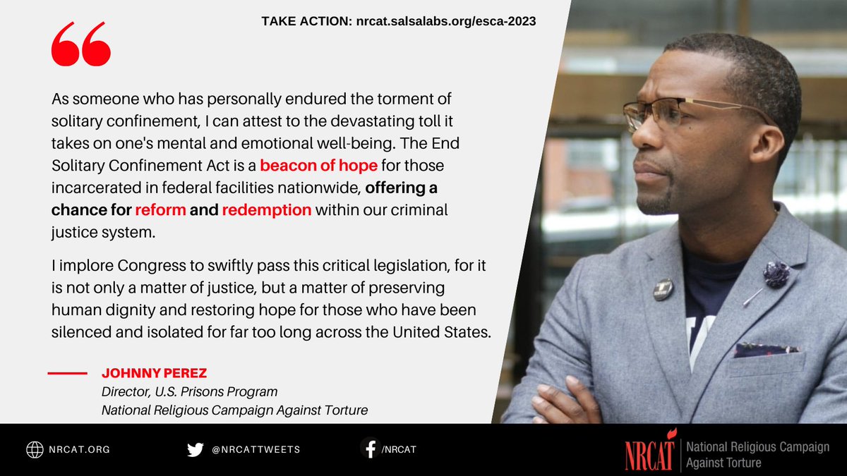 NRCATtweets's tweet photo. @MrJohnnyPerez on the new #EndSolitary Confinement Act, newly introduced by @RepCori and other Members of the House. #SolitaryIsTorture #EndTortureNow https://t.co/atM1Iqjeia