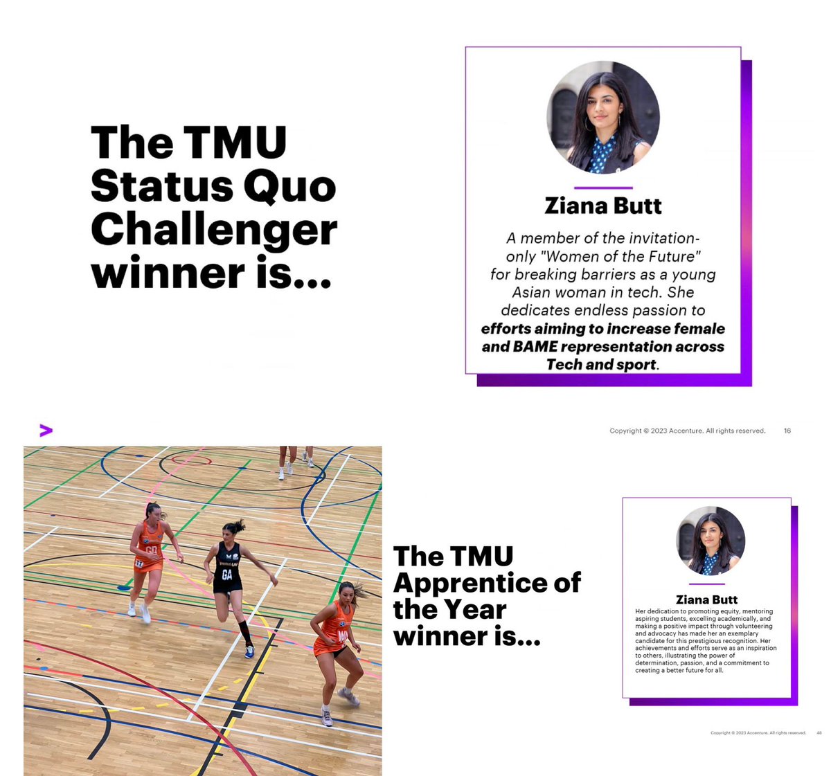 ZianaButt's tweet photo. Wow what a day. First day of @EnglandNetball  NPL tournament with @MavericksNpl . This evening I joined the @AccentureUK  Technology Awards virtually winning both Apprentice of the year and Status Quo Challenger Awards @netballshow @SportingEquals @LondonSport  @KnightsNetball https://t.co/KI5xAg734Y