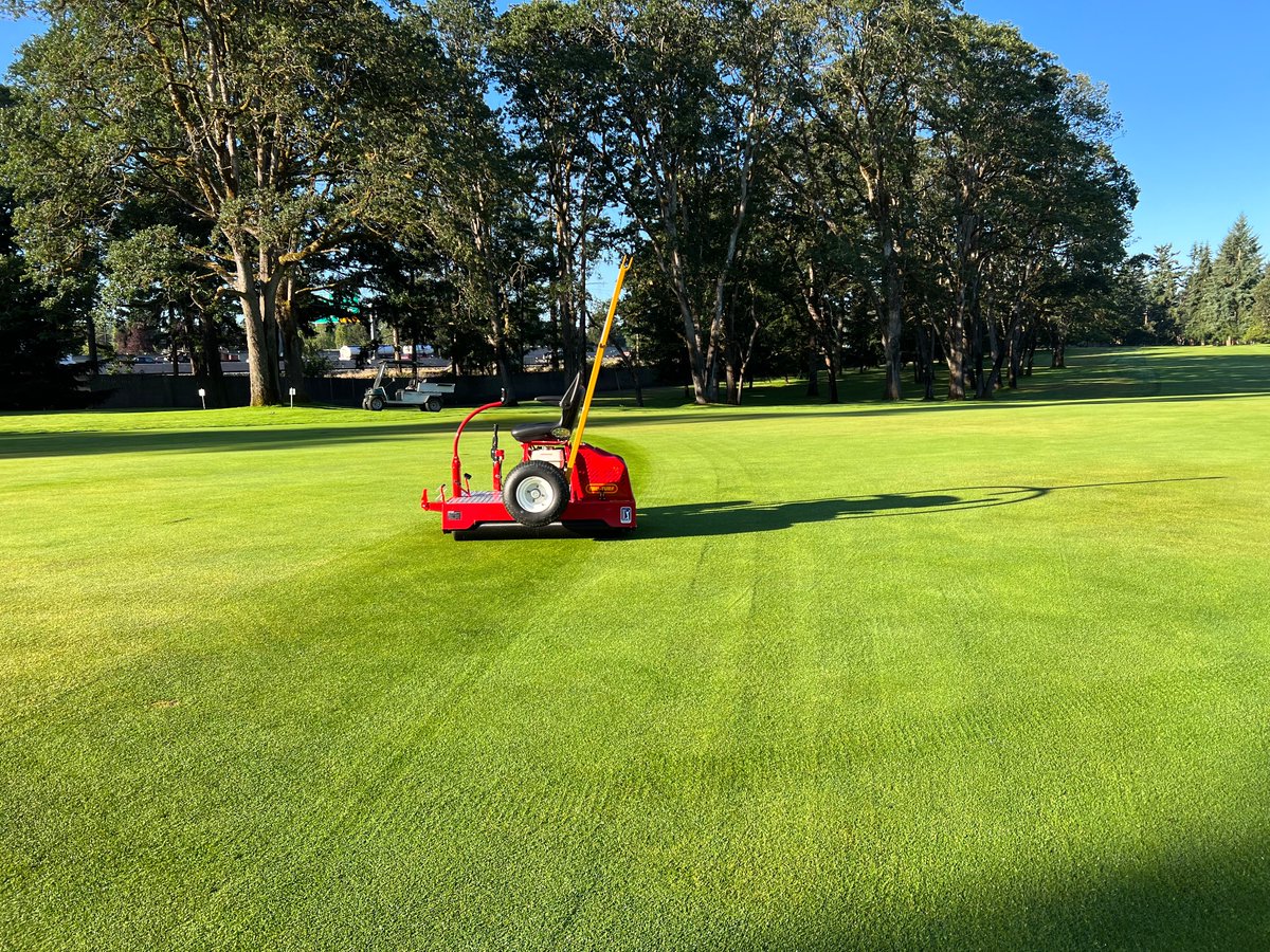 We have zero cart paths which I love.But it is a challenge when you have to move a gazillion pound container into the middle of the property.In the winter we build plywood roads.In summer we just drive out there.Our new rollers fixed the small indents