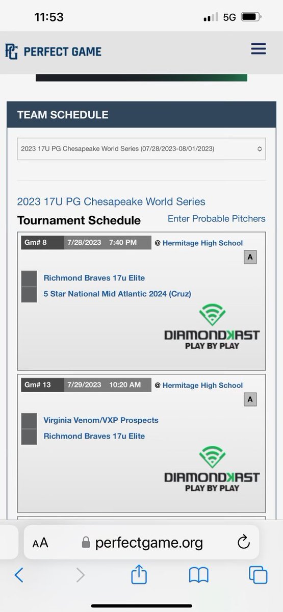 HCallahan_2024's tweet photo. Looking forward to finishing up a great summer season at the PG Chesapeake World Series starting this Friday. Come check us out👀. @RichmondBraves https://t.co/jZFlhh0J0B