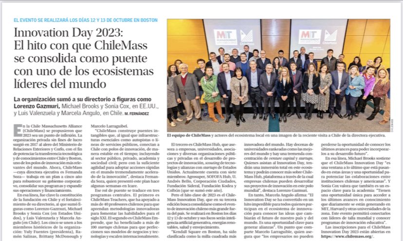 Nuestro director, <a href="/lvalenzu/">Lucho Valenzuela</a> se incorpora al directorio de <a href="/ChileMass/">ChileMass</a> 👏🏻👏🏻
👉🏻 cit.uai.cl/director-de-ci…