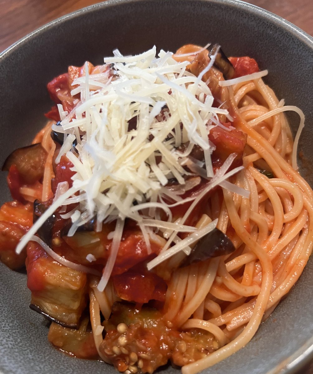 last night’s pasta alla norma 🤤