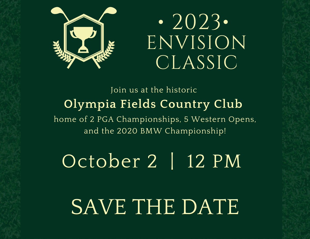 Did somebody say “fore?” Mark your calendars for the 2023 Envision Classic on Monday, Oct. 2! Proceeds will support our programs for people with disabilities, and you’ll likely see some of our members out on the greens.

#EnvisionFun #EnvisionInAction #EnvisionClassic #golf