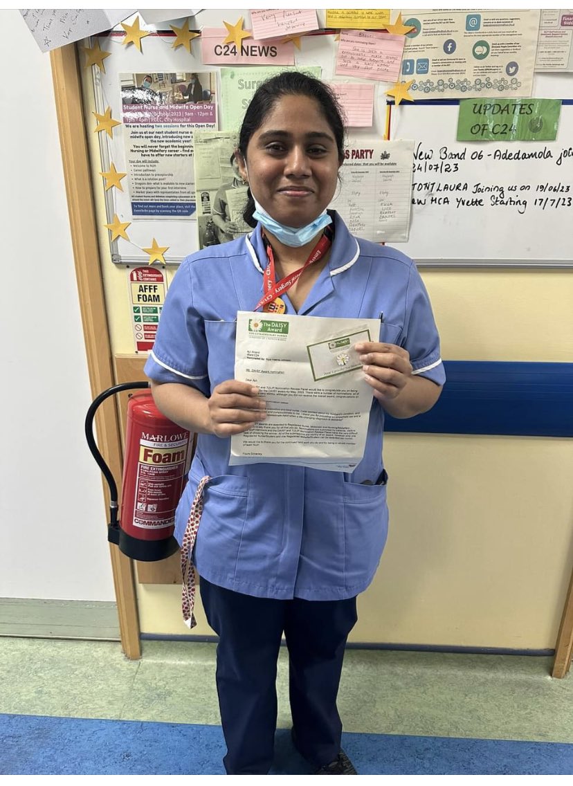 Kayleigh Greaves (@kayleig37078982) on Twitter photo Well deserved Daisy Award for Ajili 🌼 <a href="/C24Ward/">Surgery24/ Ward C24</a> 👏👏👏 always giving the best care to our patients on C24 Well deserved Daisy Award for Ajili 🌼 <a href="/C24Ward/">Surgery24/ Ward C24</a> 👏👏👏 always giving the best care to our patients on C24