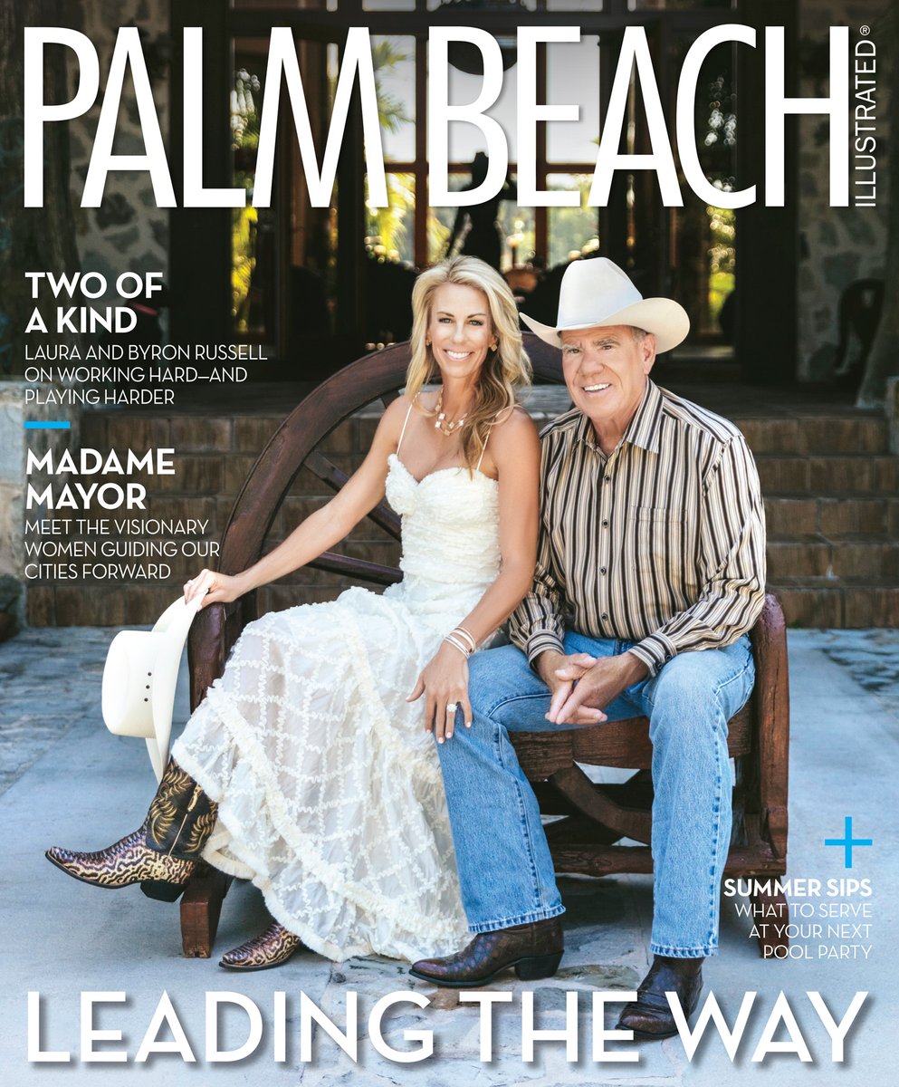 Say hello to our first-ever August issue!

Packed inside, you'll find our Palm Beach 100, featuring our area's most distinguished business leaders, like cover stars Byron and Laura Russell.

Cover by Nick Mele; Story by Judy Alexandra DiEdwardo; Hair/makeup by Deborah Koepper