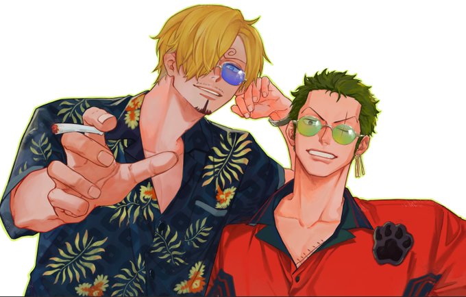 「2boys hawaiian shirt」 illustration images(Latest)