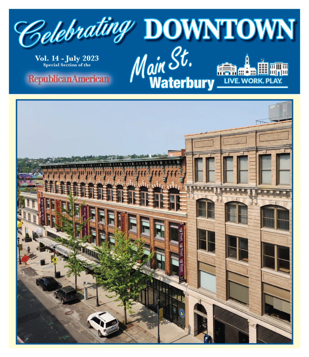 Waterbury Chamber (@wtbychamber) on Twitter photo Be sure to pick up a copy of today's <a href="/rep_am/">Republican American</a> for your copy of "Celebrating Downtown!"
This is a special publication produced by <a href="/MainStWaterbury/">MainStreetWaterbury</a> in partnership with the newspaper and many downtown institutions. Be sure to pick up a copy of today's <a href="/rep_am/">Republican American</a> for your copy of "Celebrating Downtown!"
This is a special publication produced by <a href="/MainStWaterbury/">MainStreetWaterbury</a> in partnership with the newspaper and many downtown institutions.